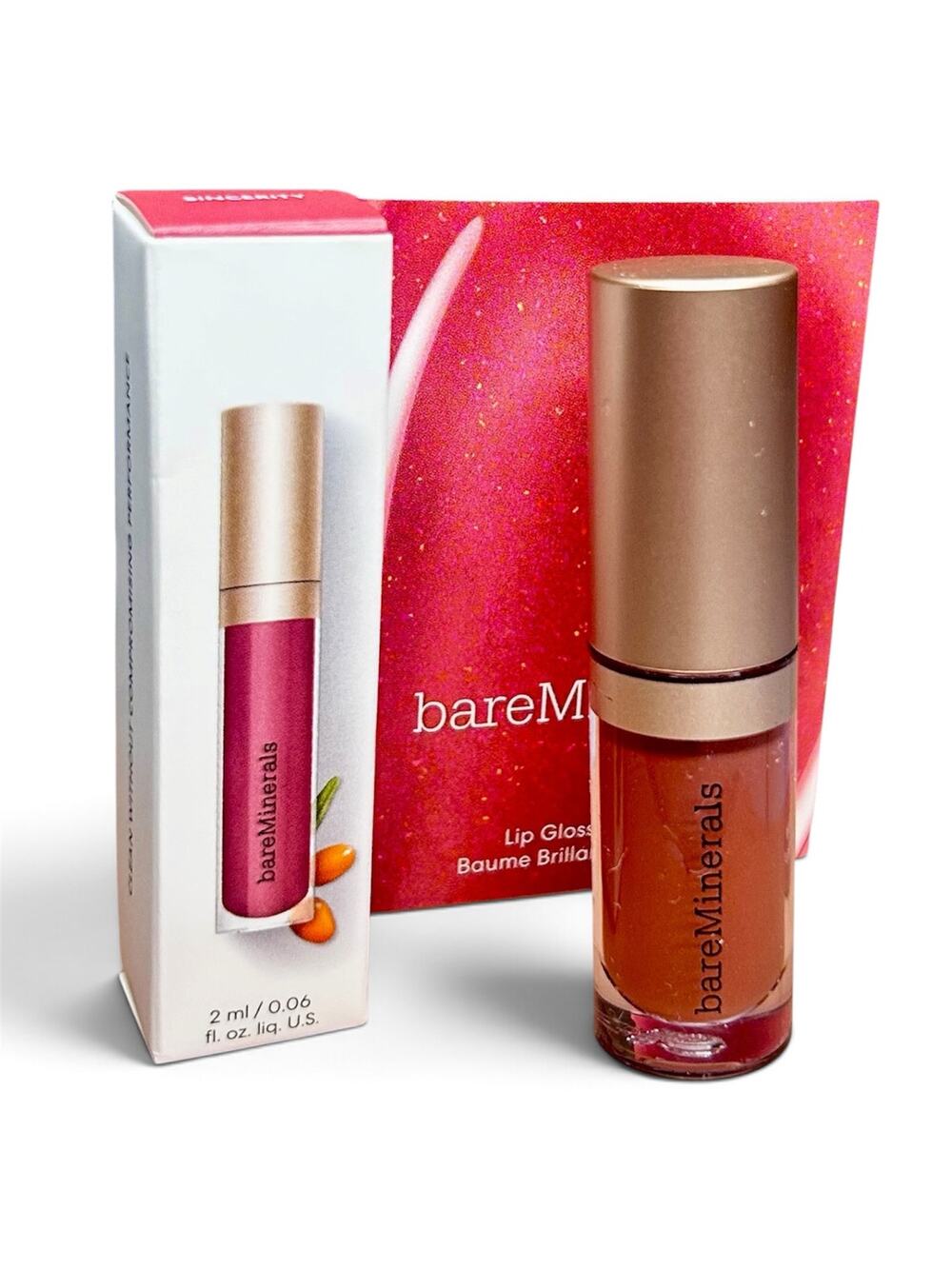bareMinerals Lip Gloss-Balm Sincerity 0.06 fl oz NIB